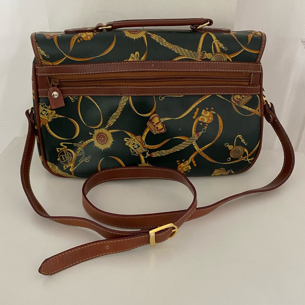 Vintage LORENZO Green Design Leather Bag